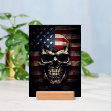 American Flag Skull Print