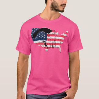 American Flag Sky Diving T-Shirt