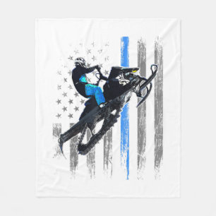 American Flag Snowmobile Shirt Men Snowmobile Ridi Fleecedecke