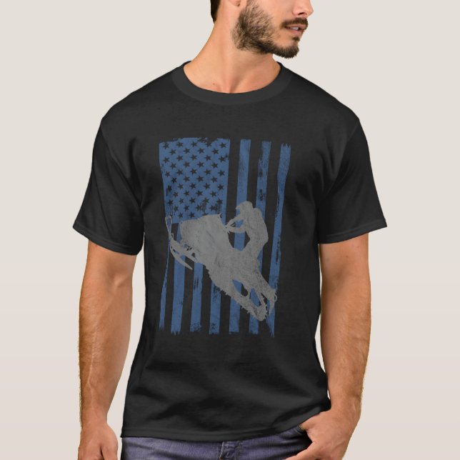 American Flag Snowmobile T-Shirt (Vorderseite)