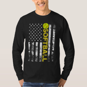 American Flag Softball Team Geschenk T-Shirt