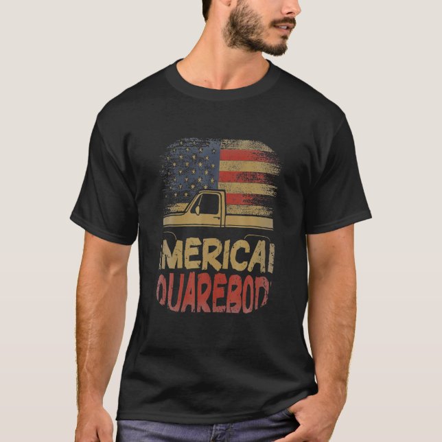 American Flag Square Body American Squarebody Truc T-Shirt (Vorderseite)