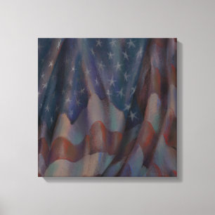 American Flag - Square Canvas Print Leinwanddruck