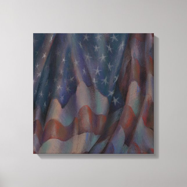 American Flag - Square Canvas Print Leinwanddruck (Vorderseite)