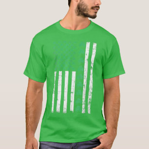 American Flag St Patricks Day Vintag Irish Lucky T-Shirt