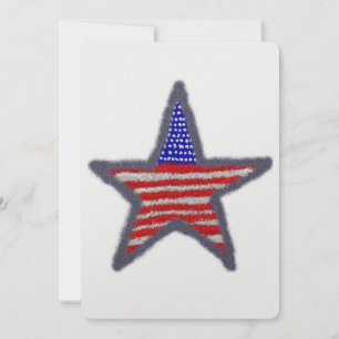 American Flag Star Feiertagskarte