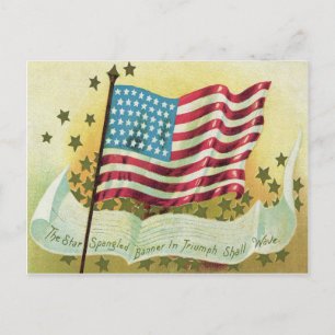 American Flag Star Spangled Banner Stars Postkarte