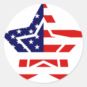 American Flag Star Stickers