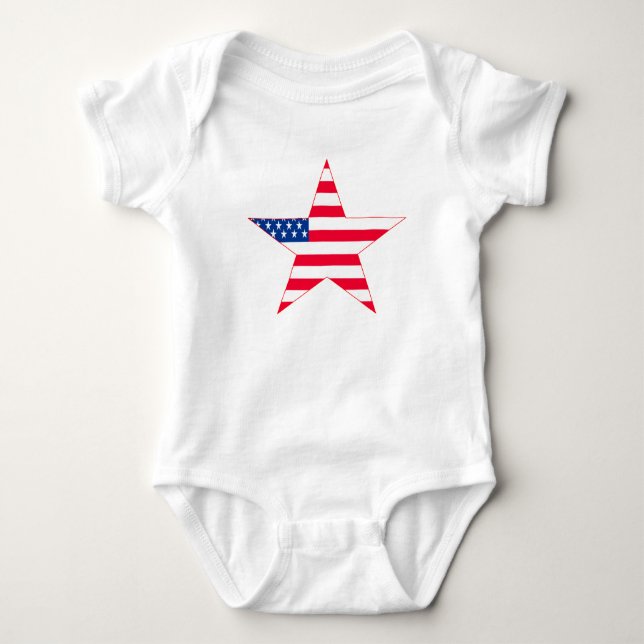 American Flag Stars Baby Strampler (Vorderseite)
