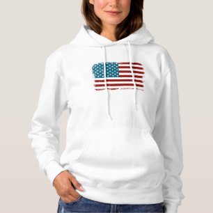 American Flag Sterne Streifen rot-blau Hoodie