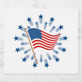 American Flag Sternexplosion Fireworks 4. Juli