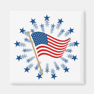 American Flag Sternexplosion Fireworks 4. Juli Magnet
