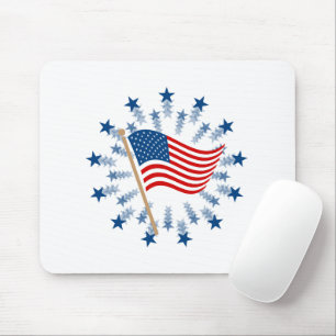 American Flag Sternexplosion Fireworks 4. Juli Mousepad