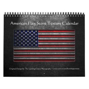 American Flag Stone Textur Kalender