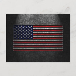 American Flag Stone Texture Einladungspostkarte