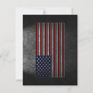 American Flag Stone Texture Feiertagskarte