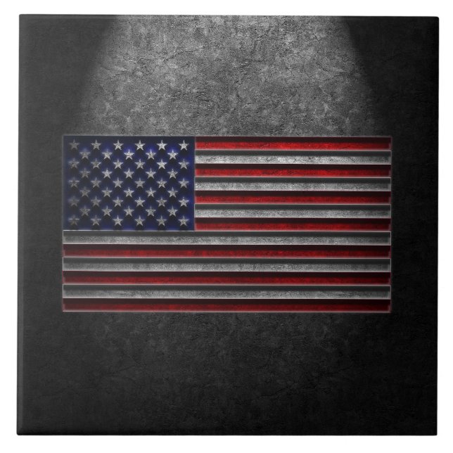 American Flag Stone Texture Foto Tiles Fliese (Vorderseite)