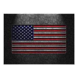 American Flag Stone Texture Fotodruck