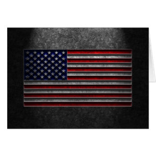American Flag Stone Texture Grußkarte