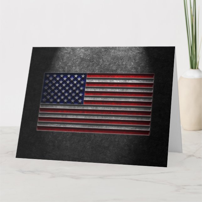 American Flag Stone Texture Karte (Vorderseite)