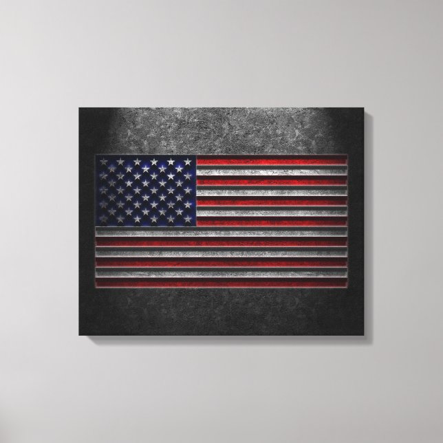 American Flag Stone Texture Leinwanddruck (Vorderseite)