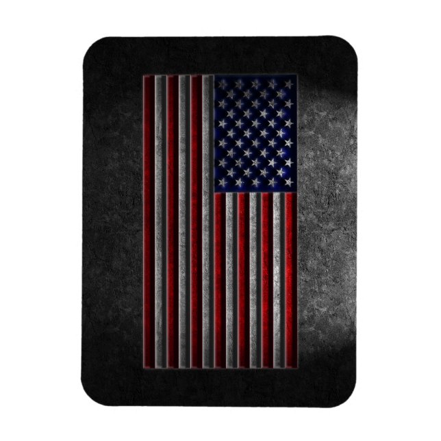 American Flag Stone Texture Magnet (Vertikal)