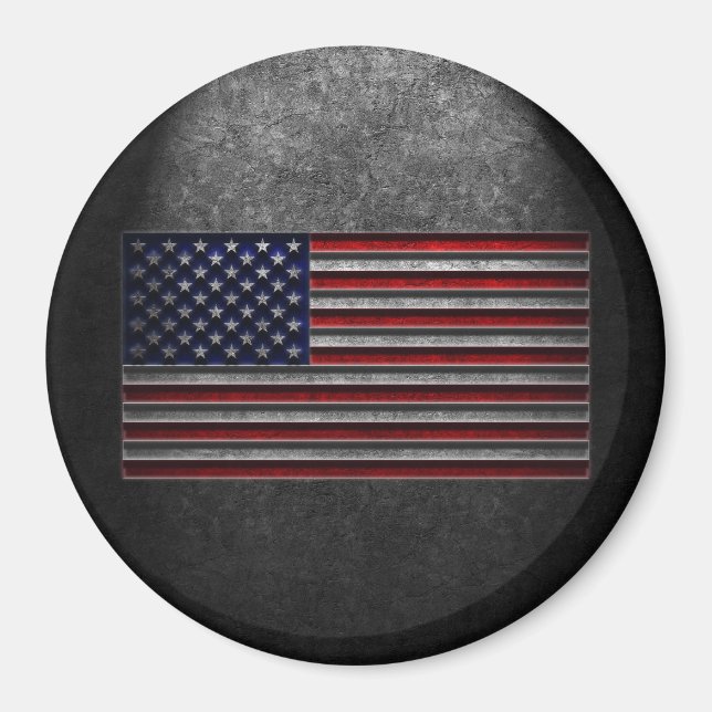 American Flag Stone Texture Magnet (Vorne)