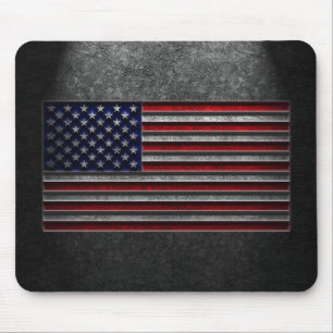 American Flag Stone Texture Mousepad
