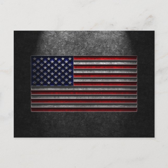 American Flag Stone Texture Postkarte (Vorderseite)