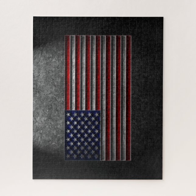American Flag Stone Texture Puzzle (Vertikal)