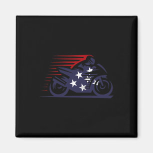 American Flag Super Bike Moto Gp Unabhängigkeitsta Magnet