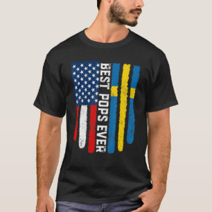 American Flag & Sweden Flag Best Pops Jegliche Fam T-Shirt