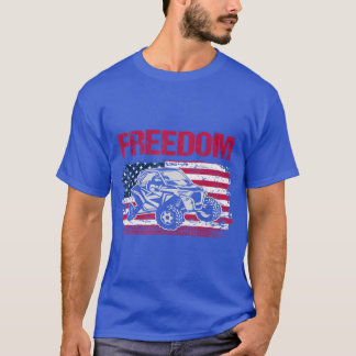 American Flag SXS UTV Off Road Racing Outdoor T-Shirt