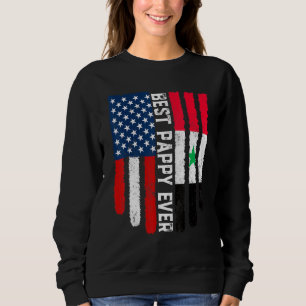 American Flag Syria Flag Best Pappy Ever Family Sweatshirt