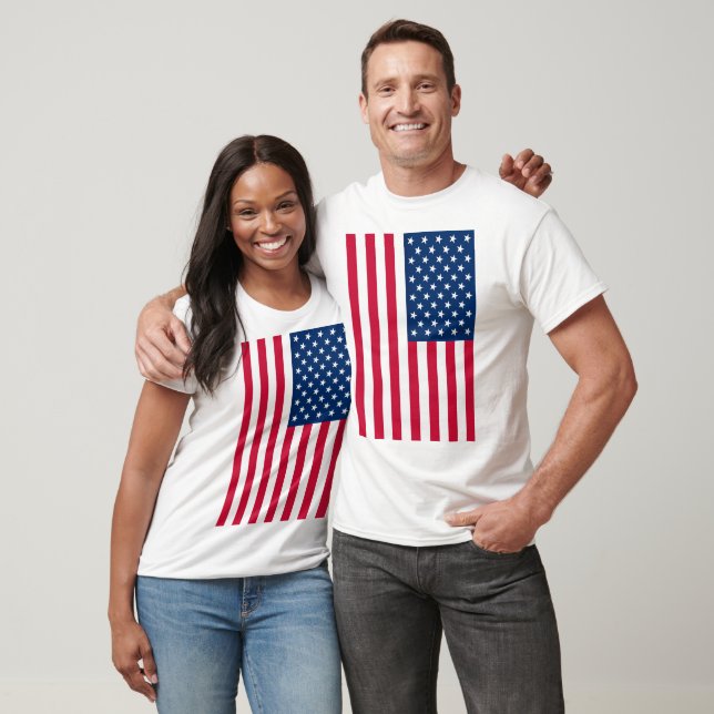 American Flag T - Shirt USA - Patriotic (Unisex)
