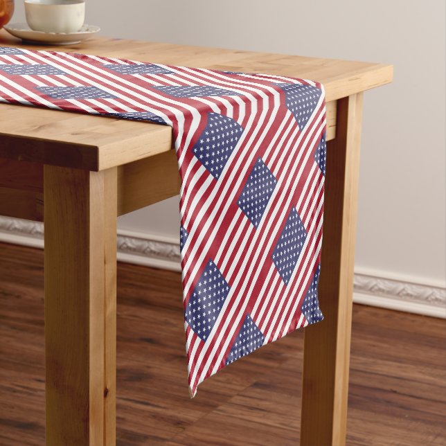 American Flag Tableclout Kurzer Tischläufer (Beispiel)
