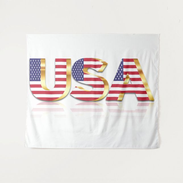 American Flag Tapestry USA Wandteppich (Vorderseite (Horizontal))