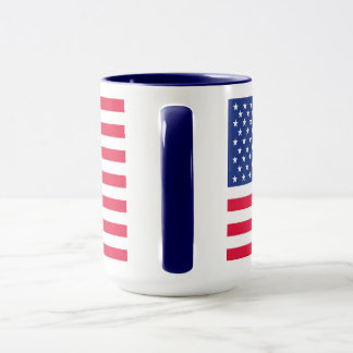 American Flag Tassen Blue Handle
