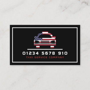 American Flag Taxi Cab Logo, Preisliste Visitenkarte