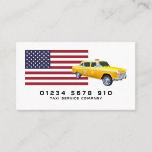 American Flag Taxi Cab, Preisliste Visitenkarte