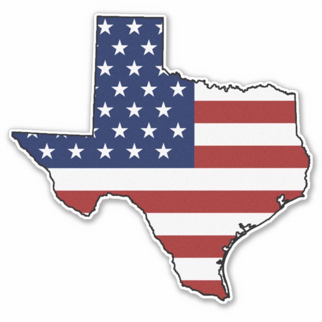 American Flag Texas Aufkleber (Vorderseite)