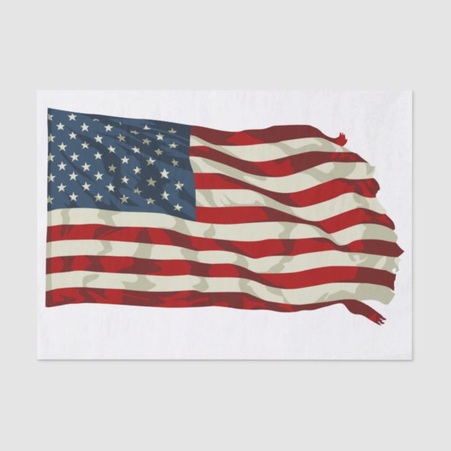 American Flag Tissue Paper Decoupage Patriotic Seidenpapier (Vorderseite)