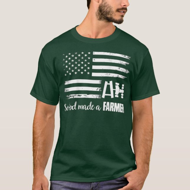 American Flag Traktor, also hat Gott einen Bauer g T-Shirt (Vorderseite)
