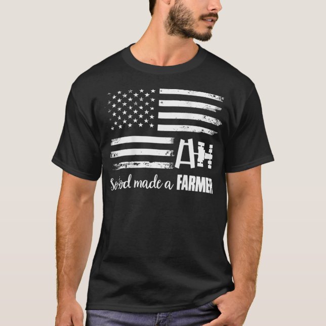 American Flag Traktor, also hat Gott einen Bauer g T-Shirt (Vorderseite)