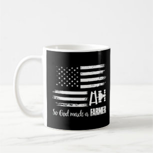 American Flag Traktor Also machte Gott einen Bauer Kaffeetasse