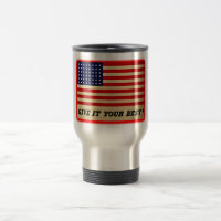 American Flag Travel Mug - Gib ihm dein Bestes!