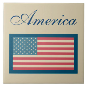 American Flag Trivet Tile Fliese