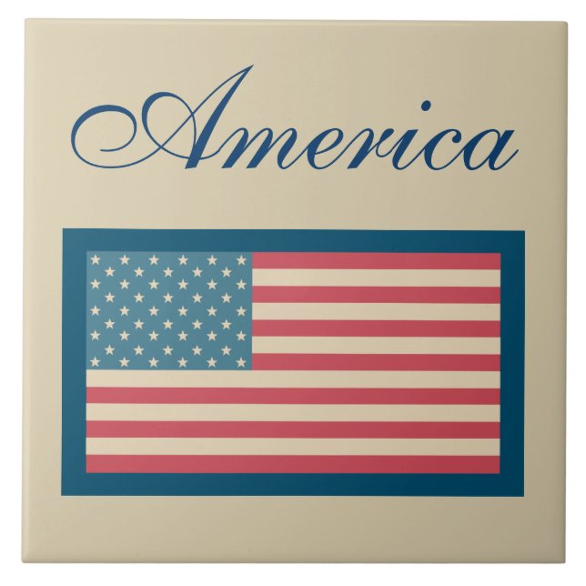 American Flag Trivet Tile Fliese (Vorderseite)