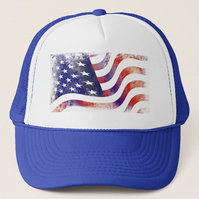 American Flag Trucker Hat Truckerkappe (Vorderseite)