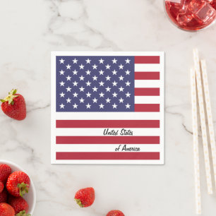 American Flag & United Staaten Party / sport fan U Serviette